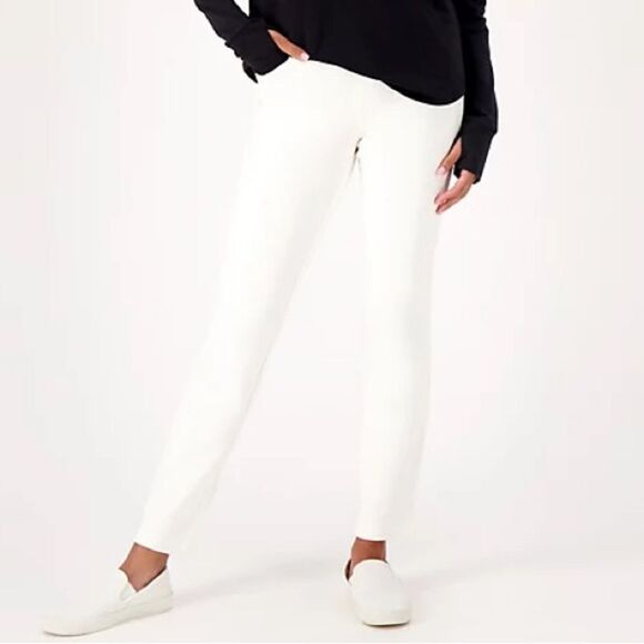 Pantalon Slim Droit Femme Belle By Kim Gravel – Noir, Taille 2, élastiqué, Neuf Sans étiquette